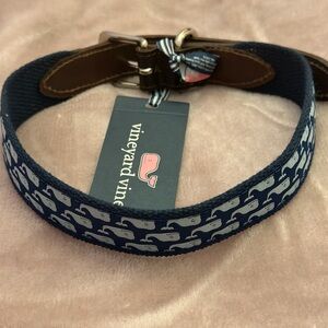 Vineyard Vines Navy and White Dog Collar Medium